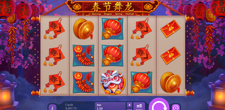 Dancing Dragon Spring Festival, la nouvelle machine à sous de Playson !