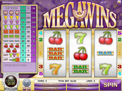 machine à sous mega wins
